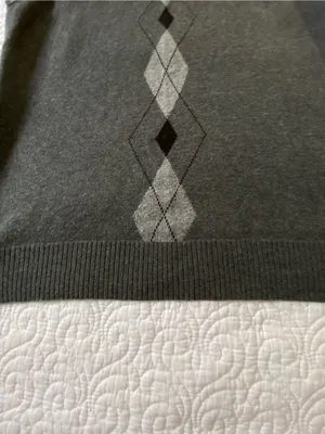 Christopher and Banks 100% Cotton Argyle Sweater Vest Size Large Preppy thumbnail 9