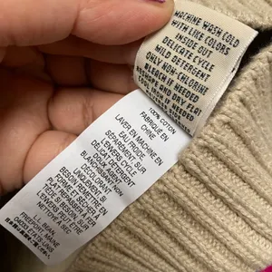 L.L. Bean Tan Cable Knit Sweater Crew Neck Long Sleeve Pullover Size L Fisherman thumbnail 7
