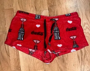 Coca-Cola Fuzzy Pajama Shorts + 🆓🎁 thumbnail 1