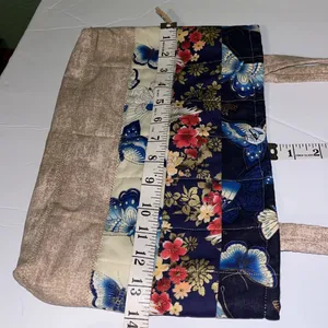 Vintage Quilted butterfly tote bag purse thumbnail 11