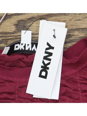 NWT DKNY Womens Lightweight Textured Top P52SAW83 Beet Red M thumbnail 9