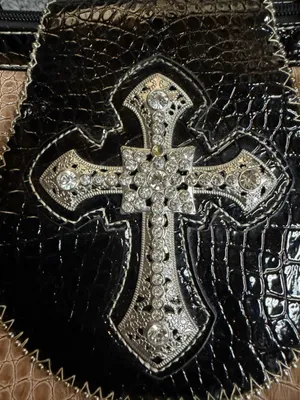 Y2K Western Cross Studded Handbag and Crossbody Cowboy Chic McBling thumbnail 7