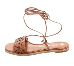Tory Burch Basketweave Espadrille Wrap Sandal Size 7 thumbnail 1