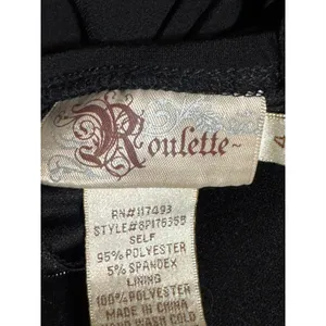 Roulette Cocktail Black Dress Embellished Beaded Waist Size 8 thumbnail 6
