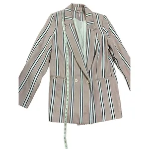 Free People Uptown Girl Blazer sz small‎ soft pink combo thumbnail 13