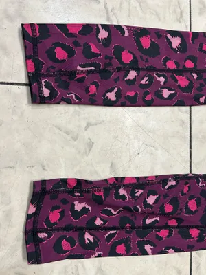 Adrienne Vittadini Purple Pink Leopard Animal Print Leggings Small thumbnail 9