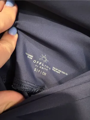 High-Waist Navy 7/8‎ Aerie Active Leggings thumbnail 2