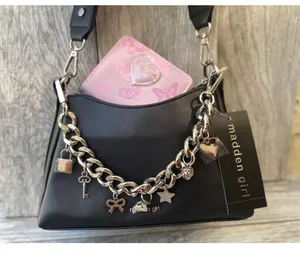 Madden Girl Charm Crossbody Bag with Bonus Pink Butterfly Wallet thumbnail 3