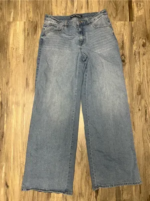 Blue Revival Wide Leg Denim Jeans Size 29 Medium Wash Flex Back thumbnail 1