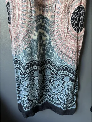 Gypsy Rose Bohemian Style Elastic Waist Palazzo Pants with Side Pocket thumbnail 6