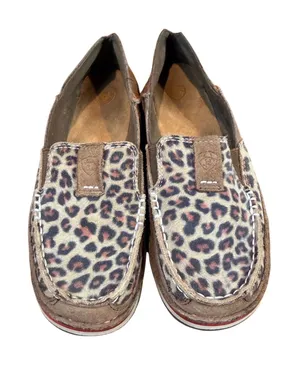 Ariat Cruiser Slip On Shoes Leopard Print Animal Suede Brown Pink Size‎ 7B thumbnail 1