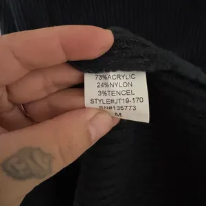 VICI Black Ribbed Stretch Turtleneck Sweater thumbnail 3