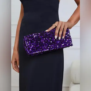 Sparkle Purple Sequins Chain Crossbody Bag thumbnail 5