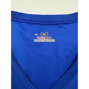 Under Armour HeatGear Royal Blue V-Neck‎ Compression Tank Top Large RN 96510 thumbnail 4