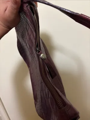 Monsac Croc-Embossed Hobo Bag in Burgundy thumbnail 8