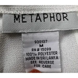 NWT Metaphor Ivory Layered Flowy Beach Cruise Dress Pants Med‎ Wide Leg Comfort thumbnail 5
