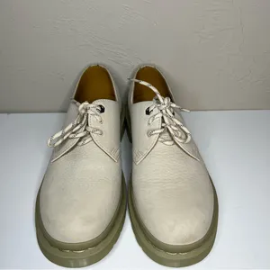 Dr. Martens 1461 Mono Milled‎ Nubuck Leather Oxford Parchement Beige Shoes thumbnail 8