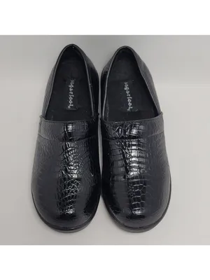 Sugar Foot Slip On Mules And Clog Patent Leather Black Size 6.5 thumbnail 3