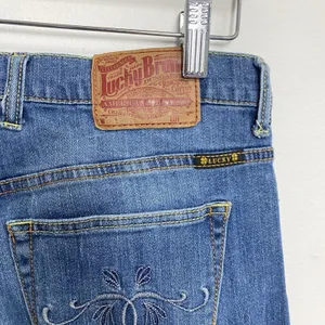 LUCKY BRAND Fluer Easy Rider Denim Women Sailor Jeans Sz 8/29 Mid‎ Rise Whiskers thumbnail 8