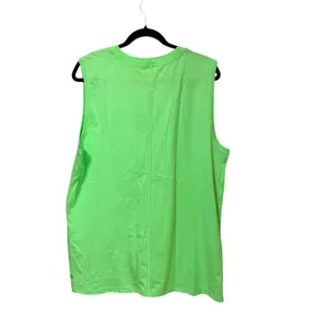 Lululemon Love Tank Top Neon Electric Lime Green Relaxed Fit Sleeveless Muscle L thumbnail 2