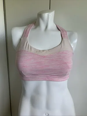 Lululemon size 6 (medium) Hook Me Up pink Racerback sports bra thumbnail 1