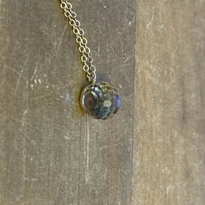 Vintage rainbow prism crystal pendant necklace thumbnail 5