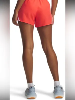 Under Armour Women's Fly by Shorts Venom Red & White Athletic Shorts thumbnail 8
