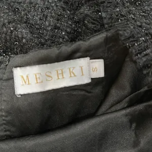 Meshki Black Sleeveless sparkly Sheath Mini cocktail Dress size small thumbnail 8