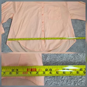 Pistola Womens Sloane Oversized Button Down Hi-Low Long Sleeve Top Orange Sz S thumbnail 11