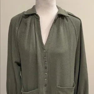 NWT Entro Waffle Weave Front Pocket Shirt Sz M thumbnail 2