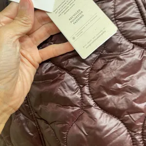 Mango MNG Anorak 012Melon Water Repellent Quilted Jacket Burgundy XXL NEW NWT thumbnail 8