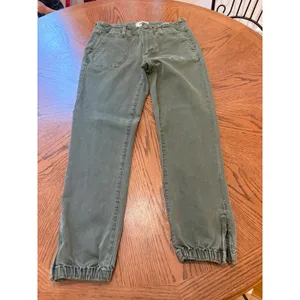 Paige Mayslie Jogger Women 28 Ivy Green Utility Cargo Ankle Zip Slim Fit Pants thumbnail 2