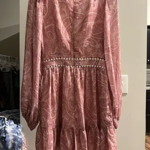 Aje Pink Plunge Neck Tiered Midi Dress thumbnail 3