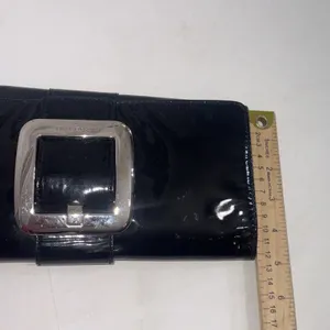 Michael Kors Buckle‎ Black Designer Old Money Minimalist Patent Leather Clutch thumbnail 12