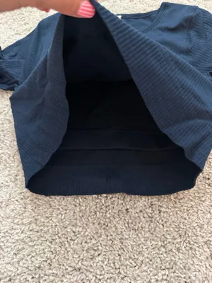 Lululemon Navy Blue Workout Top thumbnail 2