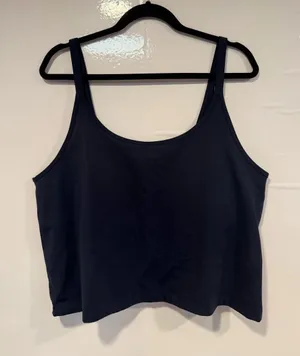 Girlfriend‎ Collective Navy Scoop Neck Tank Top thumbnail 1