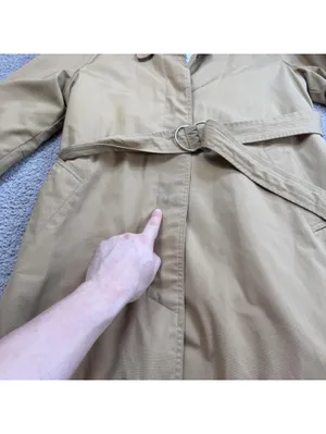 Vintage London Fog Maincoats Full Length Tan Belted Trench Coat Womens 10 P USA thumbnail 9