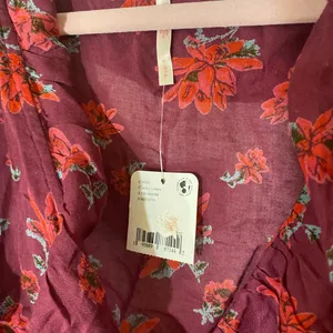 Free People Amanda‎ Ruffle Long Sleeve Top NWT thumbnail 4