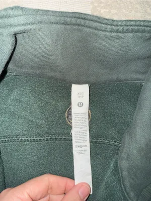 Lululemon Scuba‎ Oversized Funnel-Neck Half Zip *Long Dark Forest / Gold XS/S thumbnail 2