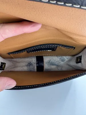 Vintage Firenze Fratellini Genuine Leather Black Crossbody Bag Made in Italy thumbnail 5