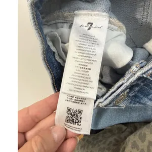 7 For All Mankind Peggi High‎ Waist Straight Leg Jeans Blue Denim Size 25 thumbnail 6