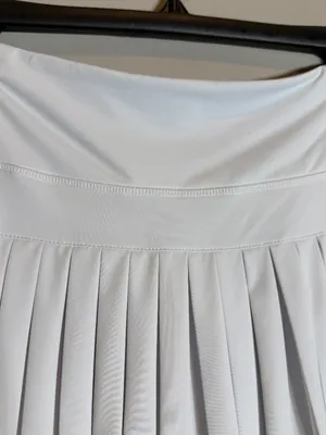 Gold Hinge Off-White Pleated Tennis Skirt Skort Women Medium White Active Tennis thumbnail 8