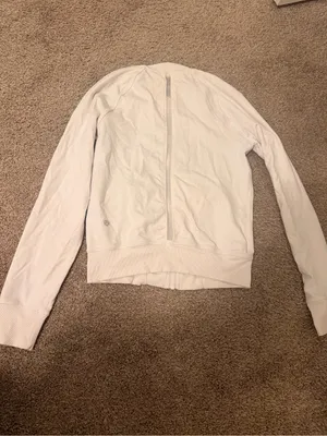 lululemon athletica White Zip-Up Jacket with Breathable Mesh thumbnail 2