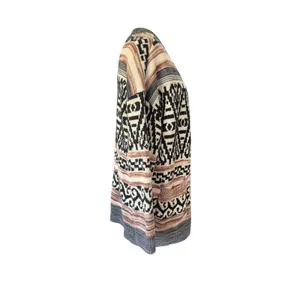 Lucky Brand Women's Southwest Aztec Cardigan Sweater Size Large Oversized boho thumbnail 4