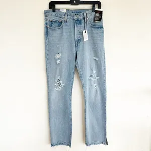 NEW Levi’s 501 Original button fly denim Jeans size 32 light blue premium thumbnail 6