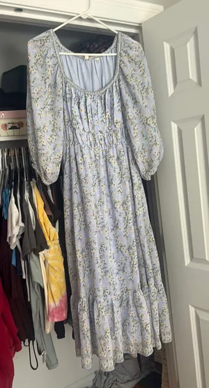 Max Studio Blue Floral Dress thumbnail 1