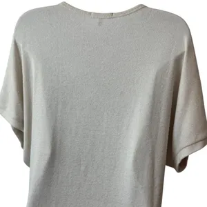 Quince‎ Cream Extremely Soft Dolman Sleeve Blouse Minimalist Luxury Career XS thumbnail 6