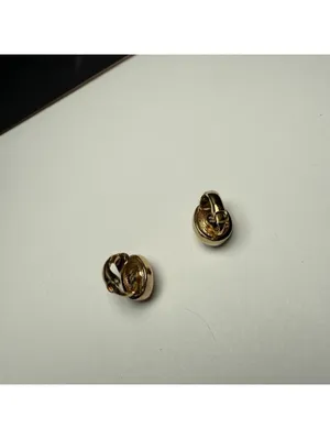 Small Christian Dior Red Glass & Rhinestone Clip-on Clip On Gold Tone Signed thumbnail 5
