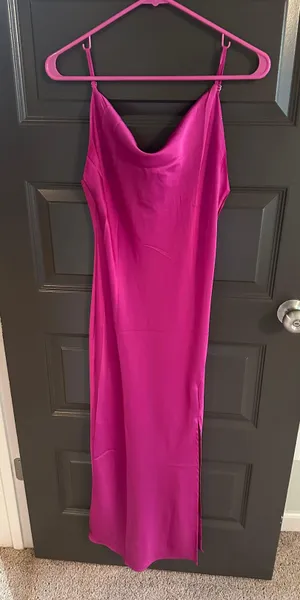 Paper Heart Pink Hearts Cowl Neck Dress (Wedding Guest, Valentines, Formal Dress) thumbnail 1