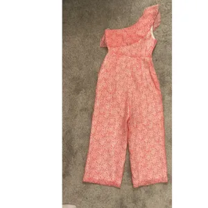 Club Monaco Lene One-Shoulder Ruffle Jumpsuit – Pink/Red Floral Print, sz 2 thumbnail 7